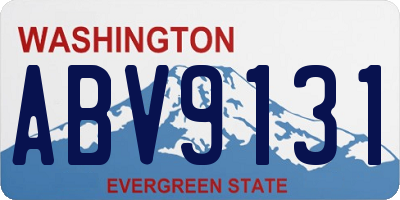 WA license plate ABV9131