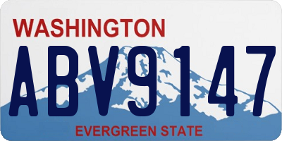 WA license plate ABV9147