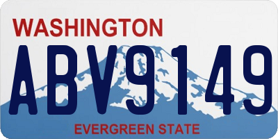 WA license plate ABV9149