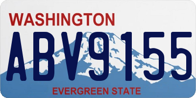 WA license plate ABV9155