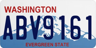 WA license plate ABV9161