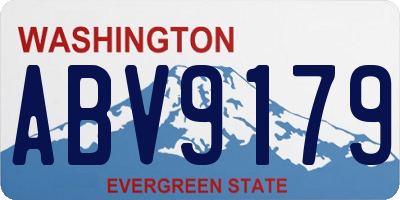 WA license plate ABV9179