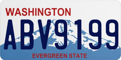 WA license plate ABV9199