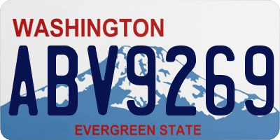 WA license plate ABV9269