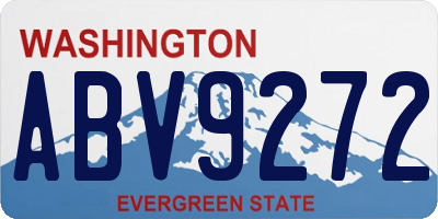 WA license plate ABV9272