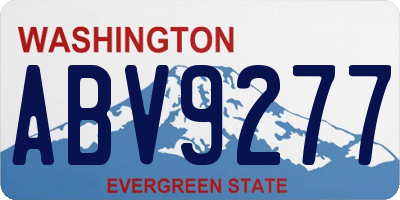 WA license plate ABV9277