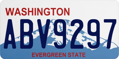 WA license plate ABV9297