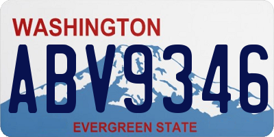 WA license plate ABV9346