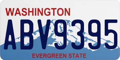 WA license plate ABV9395