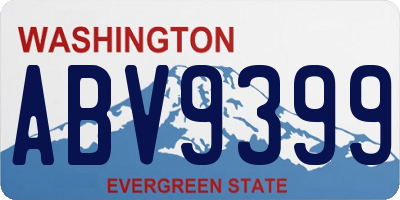 WA license plate ABV9399