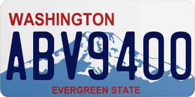 WA license plate ABV9400