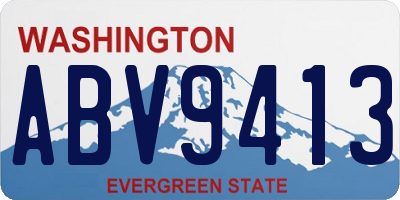 WA license plate ABV9413