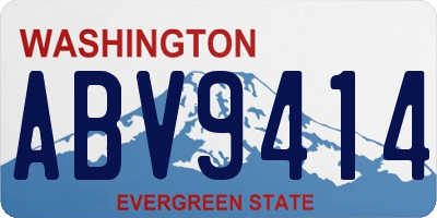 WA license plate ABV9414