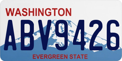 WA license plate ABV9426