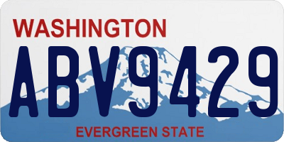 WA license plate ABV9429
