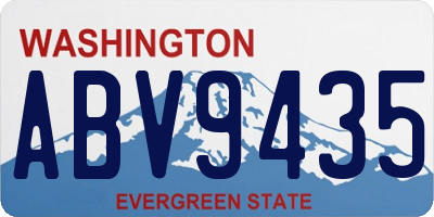 WA license plate ABV9435