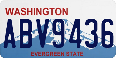 WA license plate ABV9436