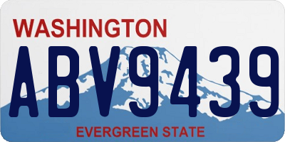 WA license plate ABV9439