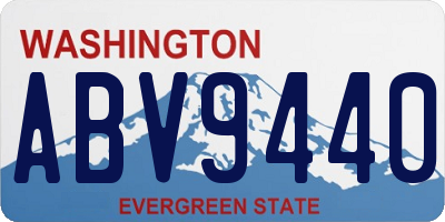 WA license plate ABV9440