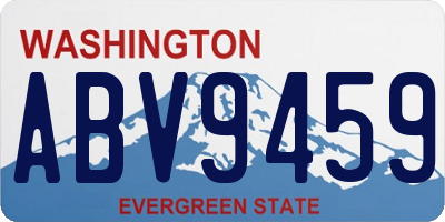 WA license plate ABV9459