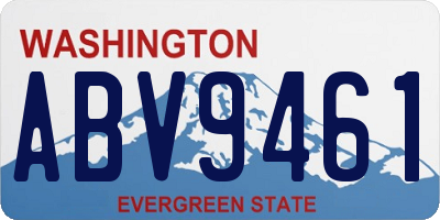 WA license plate ABV9461