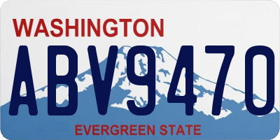 WA license plate ABV9470