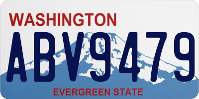 WA license plate ABV9479