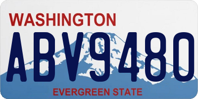 WA license plate ABV9480
