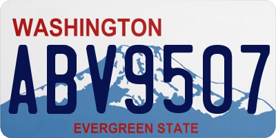 WA license plate ABV9507