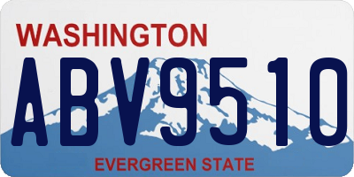 WA license plate ABV9510