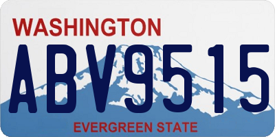 WA license plate ABV9515