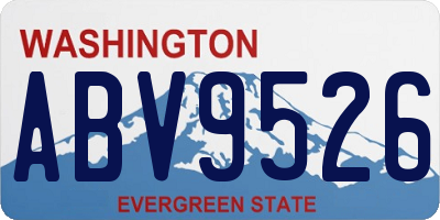 WA license plate ABV9526
