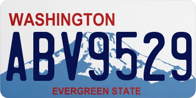 WA license plate ABV9529