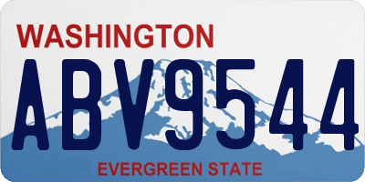 WA license plate ABV9544