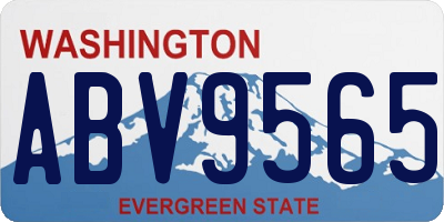 WA license plate ABV9565