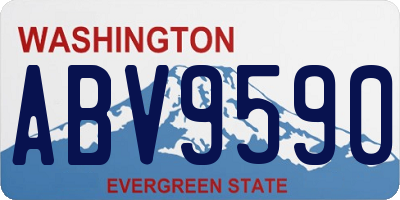 WA license plate ABV9590