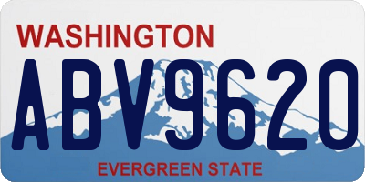 WA license plate ABV9620