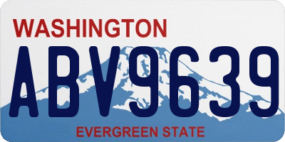 WA license plate ABV9639