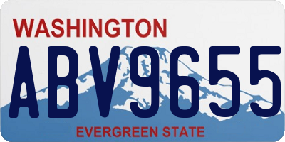 WA license plate ABV9655