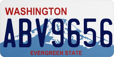 WA license plate ABV9656