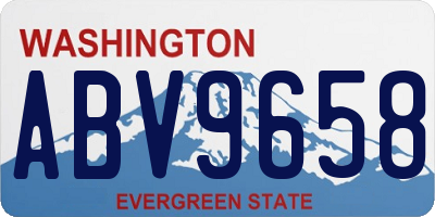 WA license plate ABV9658