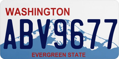 WA license plate ABV9677