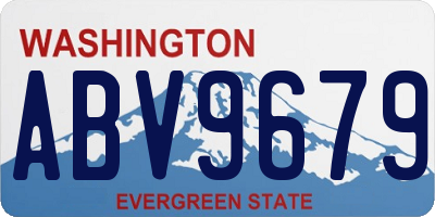 WA license plate ABV9679
