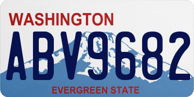 WA license plate ABV9682