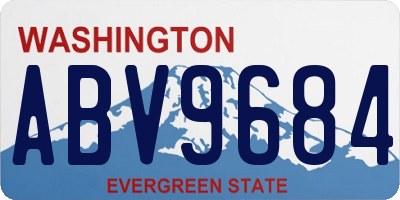 WA license plate ABV9684
