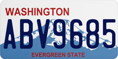 WA license plate ABV9685