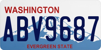 WA license plate ABV9687