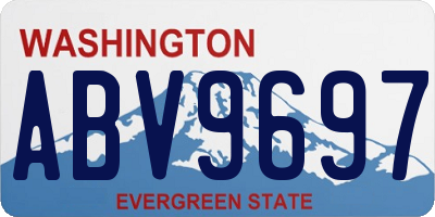 WA license plate ABV9697