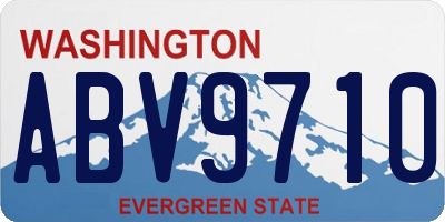 WA license plate ABV9710