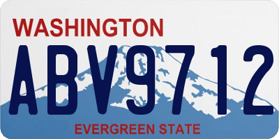 WA license plate ABV9712